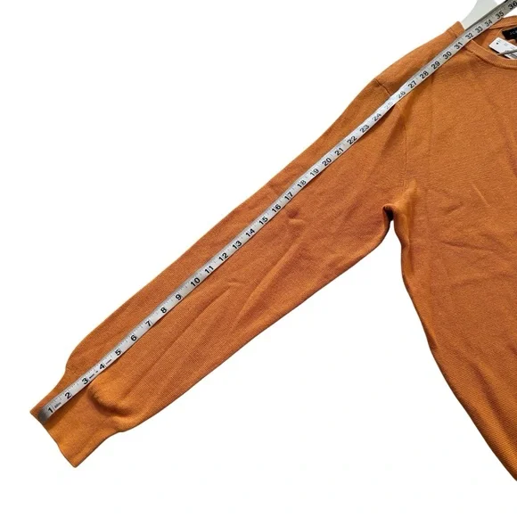 NWT J. Crew Men’s Size Large Orange 100% Cotton Pullover Sweater
